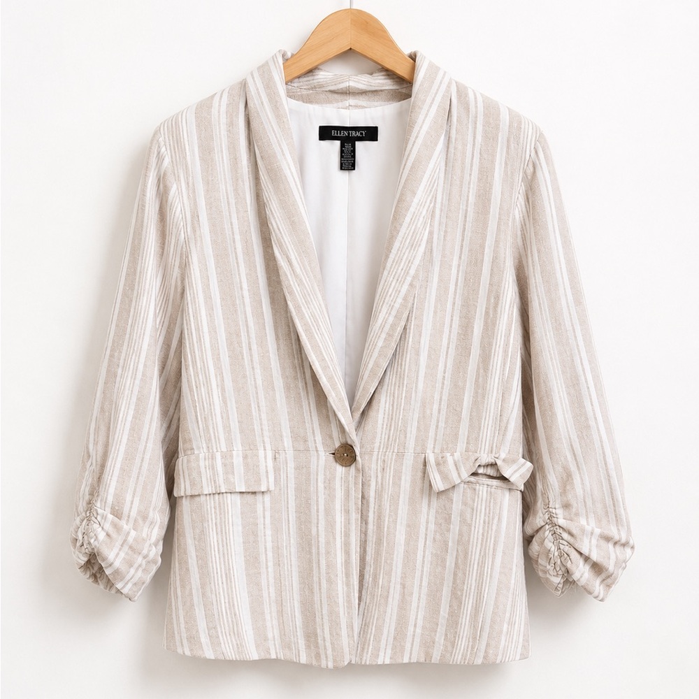 Ellen Tracy Linen Blazer